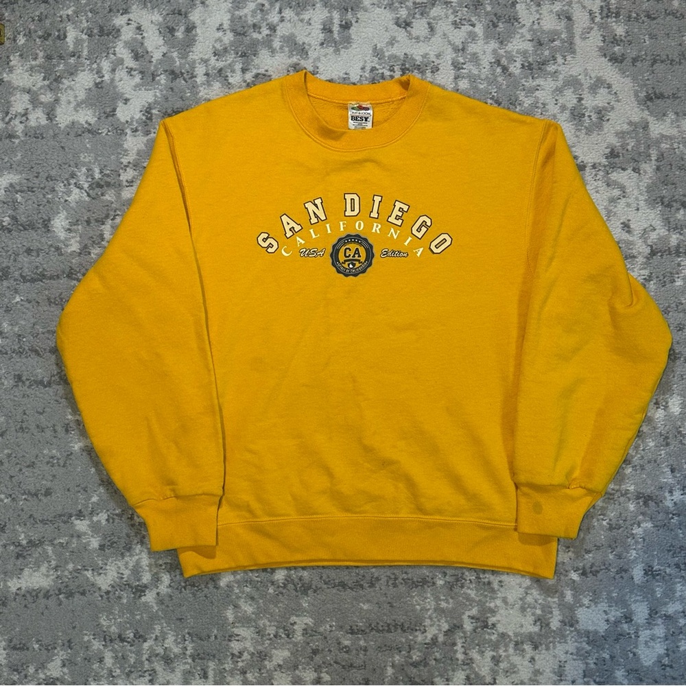 Vintage San Diego, California Yellow Crewneck Sweatshirt